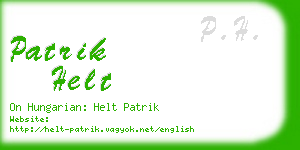 patrik helt business card